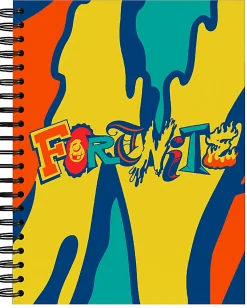 Norma Large Spiral Composition Notebook, 11" x 8-1/2", 10-Subject, College Rule, 200 Sheets, Fortnite
