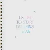 Norma Large Spiral Composition Notebook, 11" x 8-1/2", 10-Subject, College Rule, 200 Sheets, Platinum