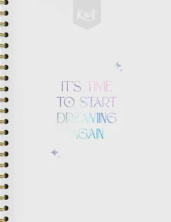 Norma Large Spiral Composition Notebook, 11" x 8-1/2", 10-Subject, College Rule, 200 Sheets, Platinum