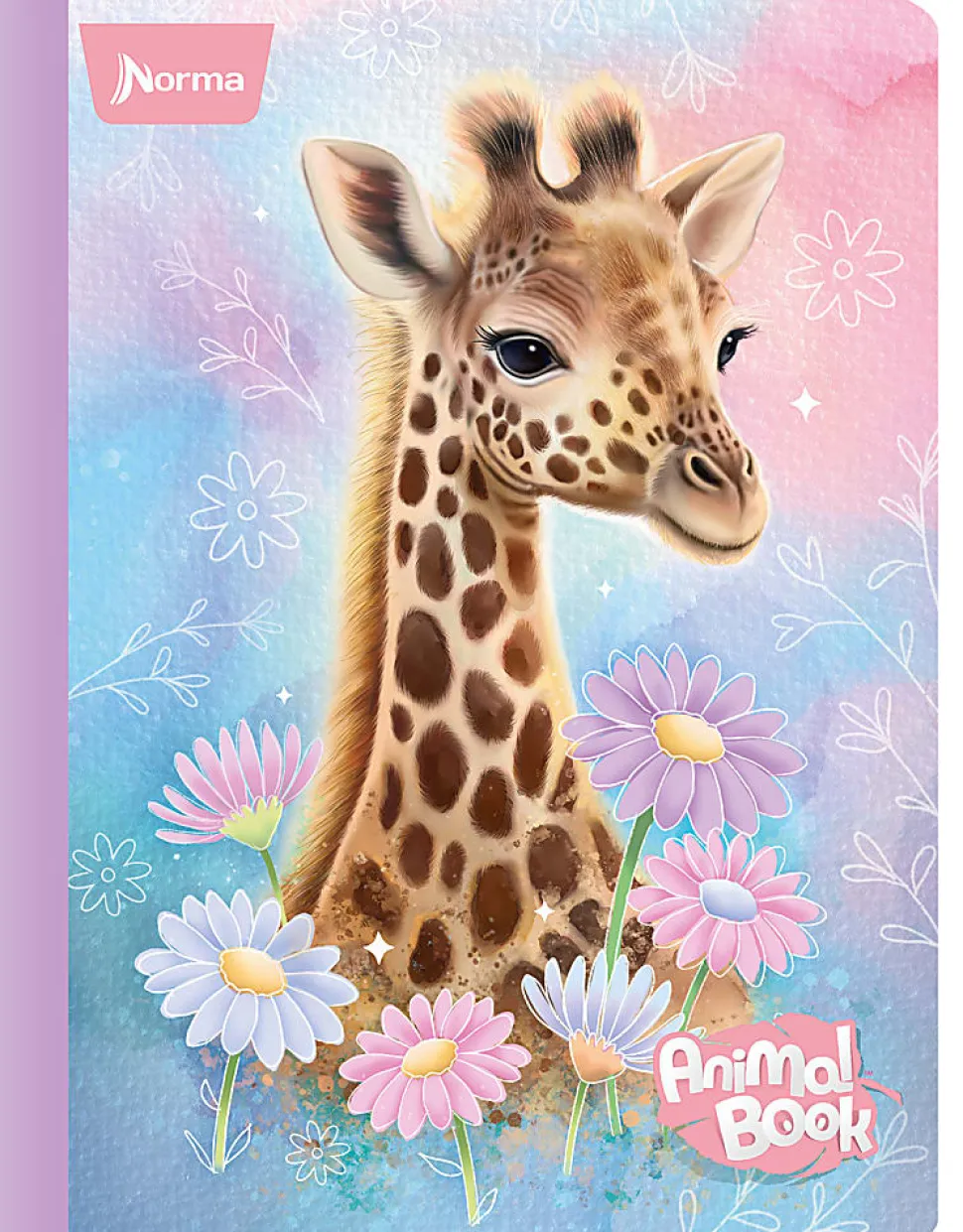 Norma Notebook, College Rule, 9-1/2" x 11-3/4", 100 Sheets, Animal, Total Qty 1