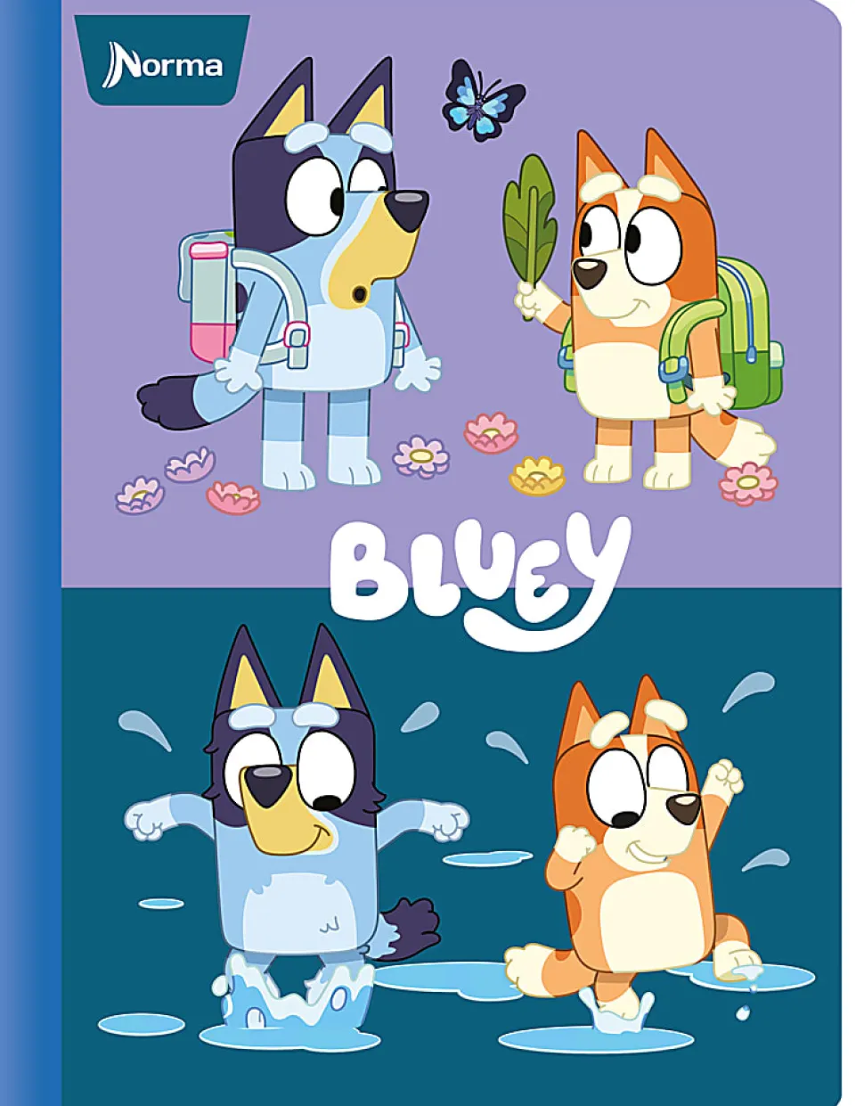 Norma Notebook, College Rule, 7-1/2" x 9-3/4", 100 Sheets, Bluey, Total Qty 1