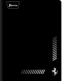 Norma Notebook, College Rule, 7-1/2" x 9-3/4", 100 Sheets, Ferrari, Total Qty 1