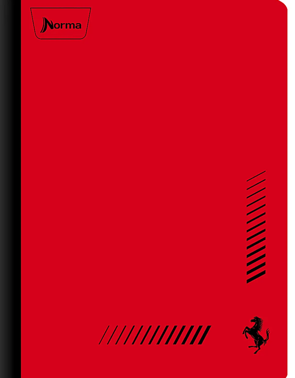 Norma Notebook, College Rule, 7-1/2" x 9-3/4", 100 Sheets, Ferrari, Total Qty 1