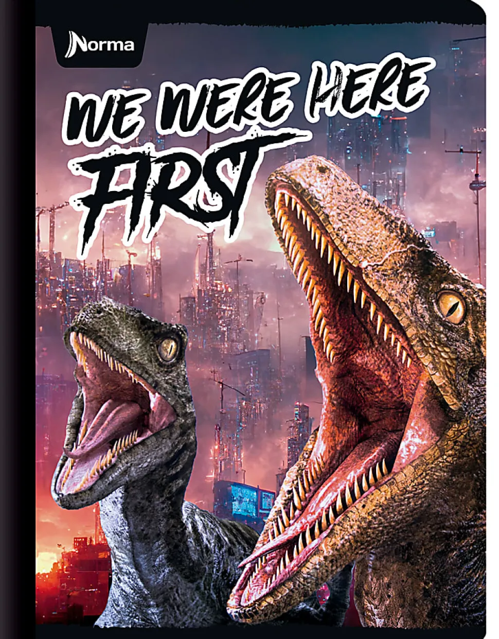 Norma Notebook, College Rule, 7-1/2" x 9-3/4”, 100 Sheets, Dinos, Total Qty 1