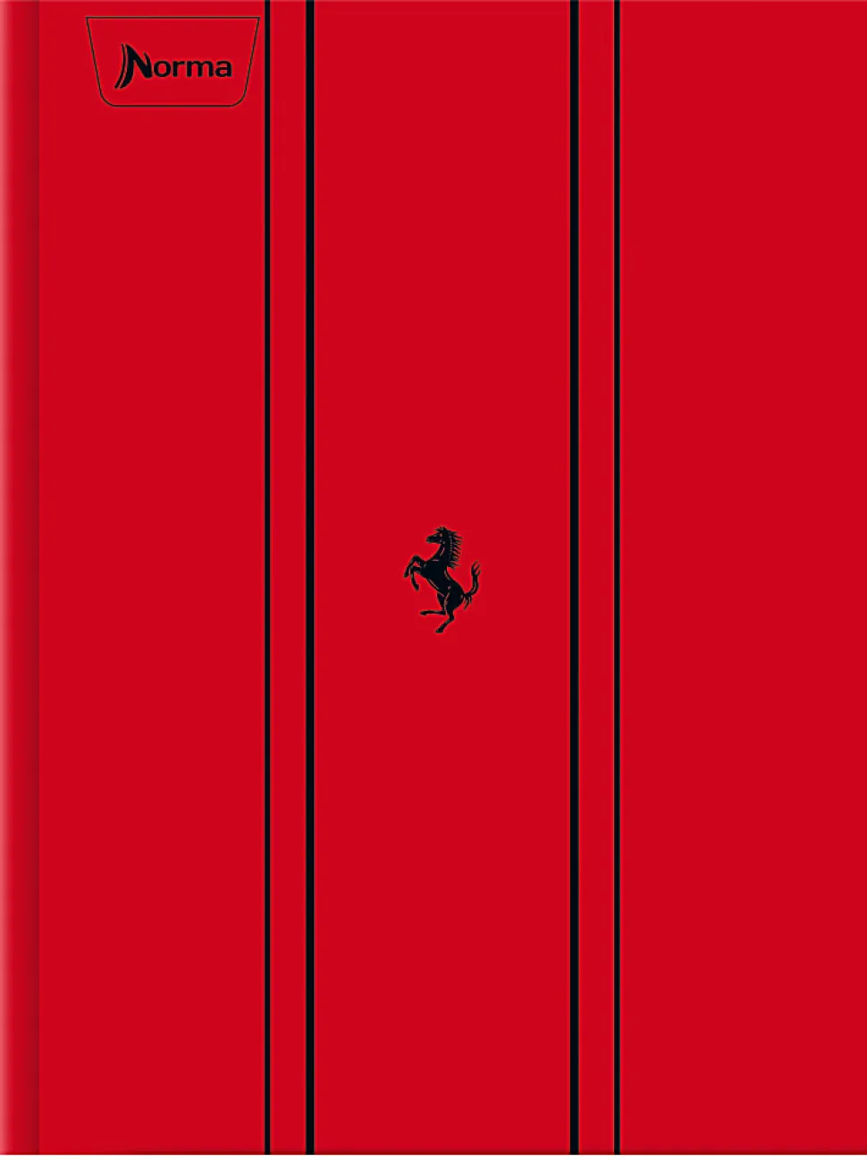Norma Notebook, Durabook, College Rule, 100 Sheets, 7-1/2" x 9-3/4", Ferrari, Total Qty 1