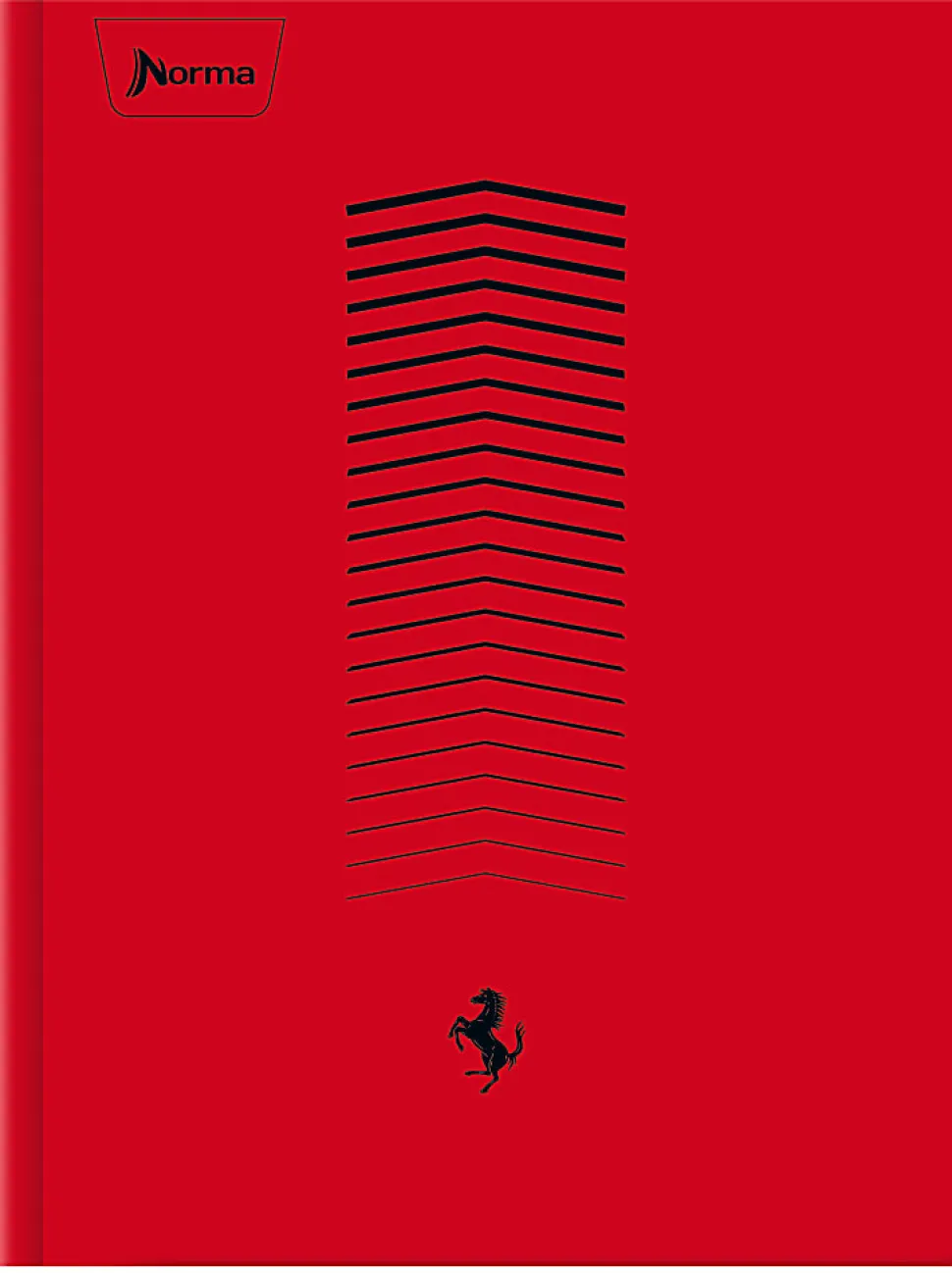 Norma Notebook, Durabook, College Rule, 100 Sheets, 7-1/2" x 9-3/4", Ferrari, Total Qty 1