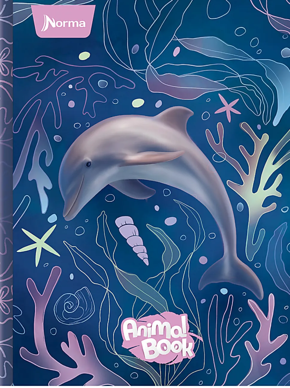 Norma Notebook, Durabook, 100 Sheets, 7-1/2" x 9-3/4", Animals, Total Qty 1