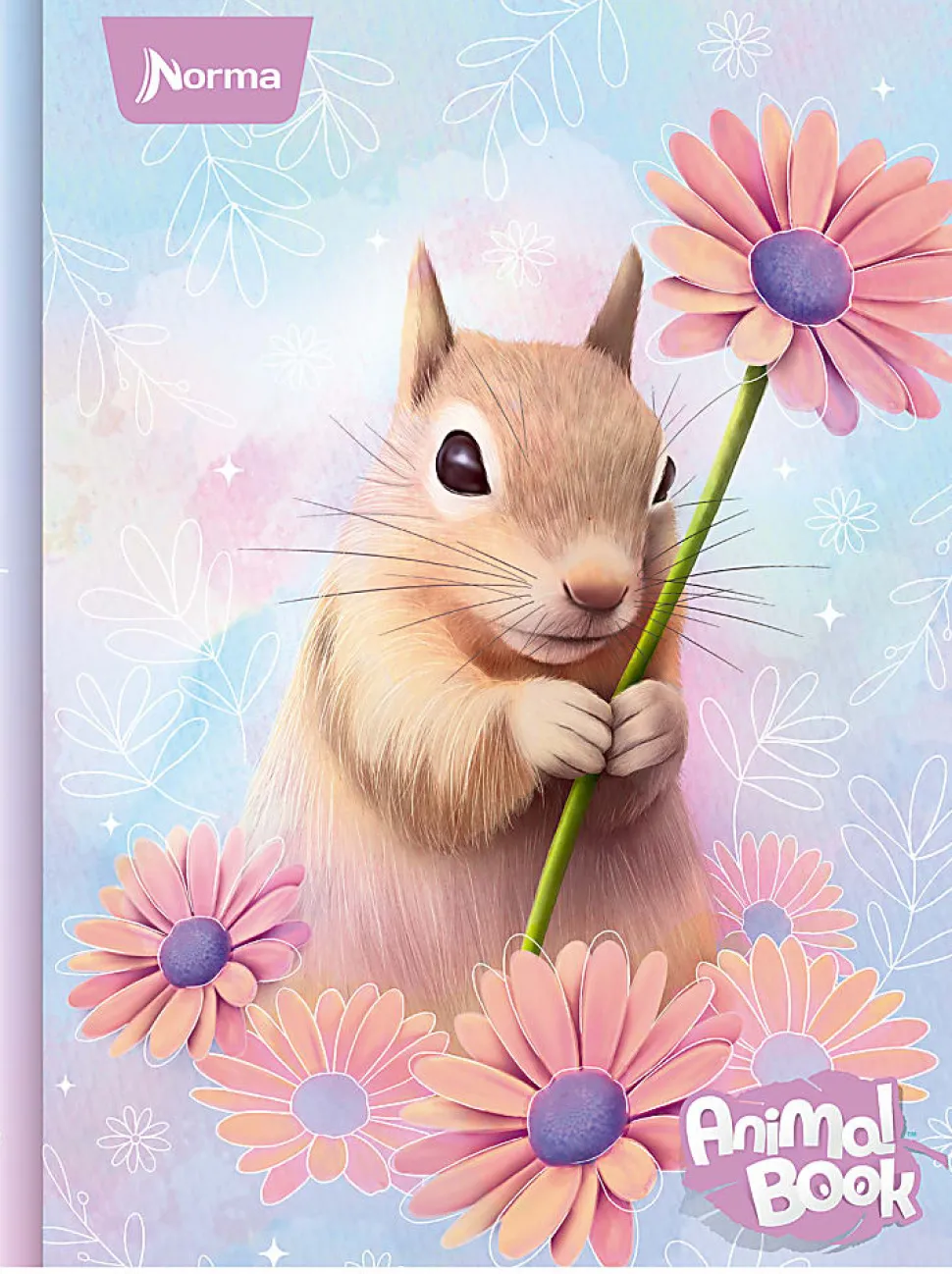 Norma Notebook, Durabook, 100 Sheets, 7-1/2" x 9-3/4", Animals, Total Qty 1