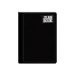 Norma Notebook, Jean, College Rule, 7-1/2" x 9-3/4", 100 Sheets, Black, Total Qty 1
