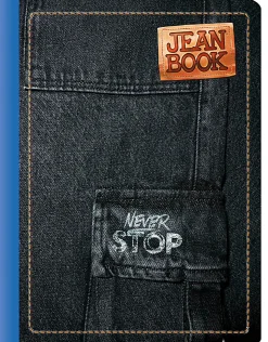 Norma Notebook, Jean, College Rule, 7-1/2" x 9-3/4", 100 Sheets, Revolution, Total Qty 1