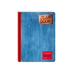 Norma Notebook, Jean, 2nd Primary, 80 Sheets, 7-1/2" x 9-3/4", Blue, Total Qty 1