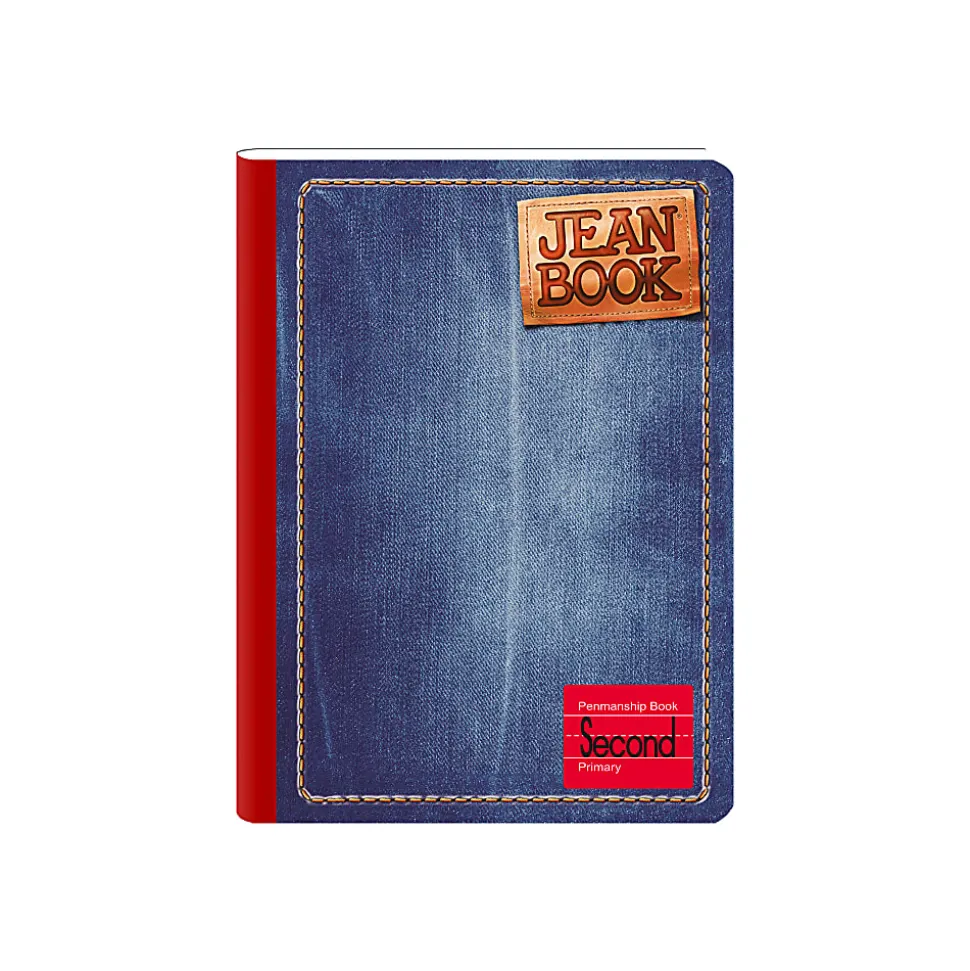 Norma Notebook, Jean, 2nd Primary, 80 Sheets, 7-1/2" x 9-3/4", Blue, Total Qty 1