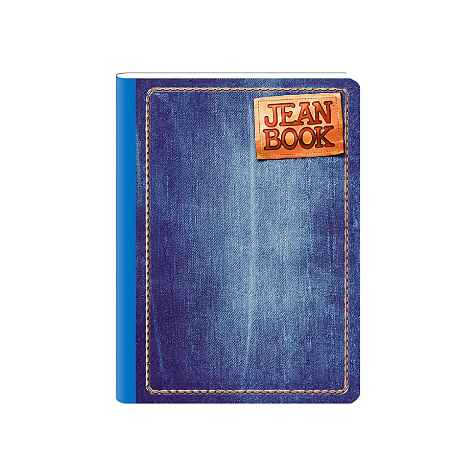 Norma Notebook, Jean, 100 Sheets, College Rule, 7-1/2" x 9-3/4", Blue, Total Qty 1
