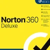 Norton 360 Deluxe, For 5 Devices, PC/Mac, Product Key, 21463293