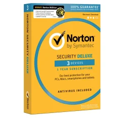 Norton™ Security Deluxe Plus Norton Utilities, 1-Year Subscription, For 3 PC/Mac® Devices, Product Key