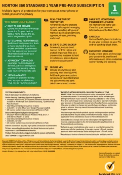 Norton™ 360 Standard, For 1 Device, 1-Year Subscription, Product Key