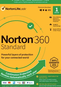 Norton™ 360 Standard, For 1 Device, 1-Year Subscription, Product Key