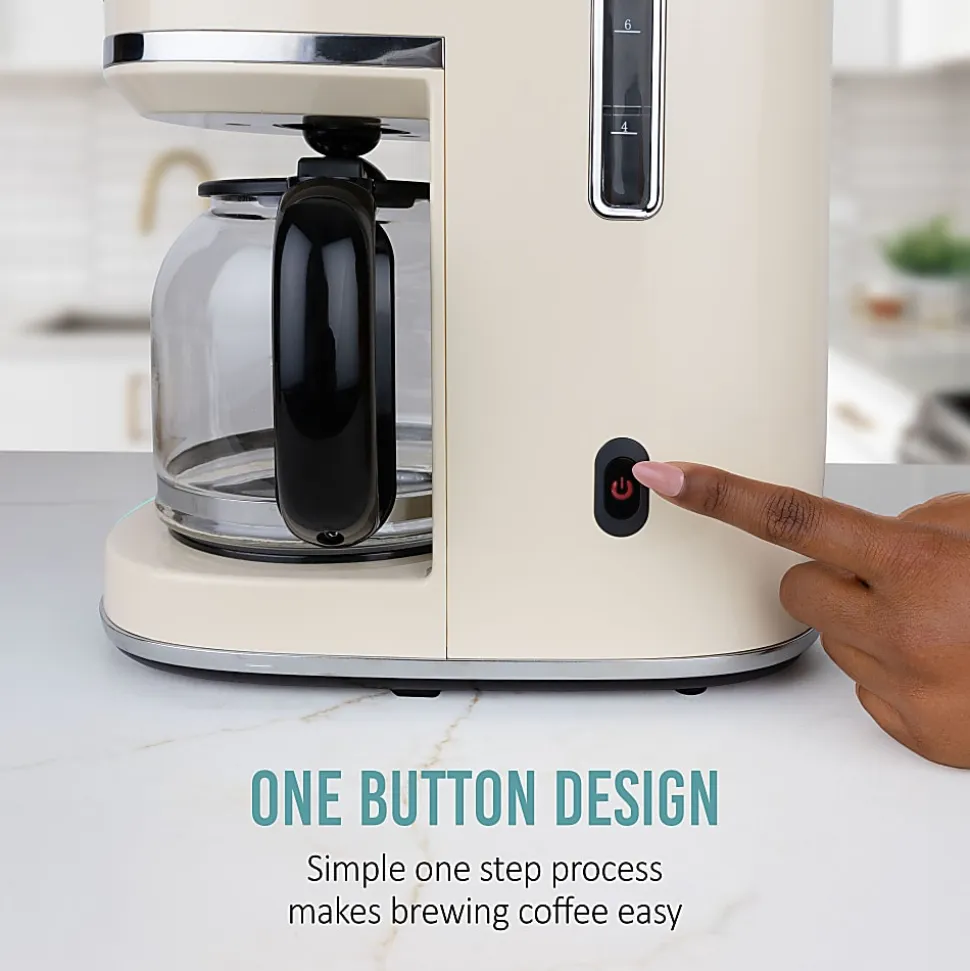 Nostalgia Classic Retro 10-Cup Coffee Maker, Cream, Total Qty 1