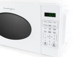 Nostalgia Retro Countertop Microwave Oven, 0.7 Cu. Ft., White