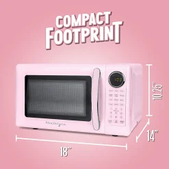 Nostalgia Retro 0.7 Cu. Ft. Countertop Microwave, Pink, Total Qty 1
