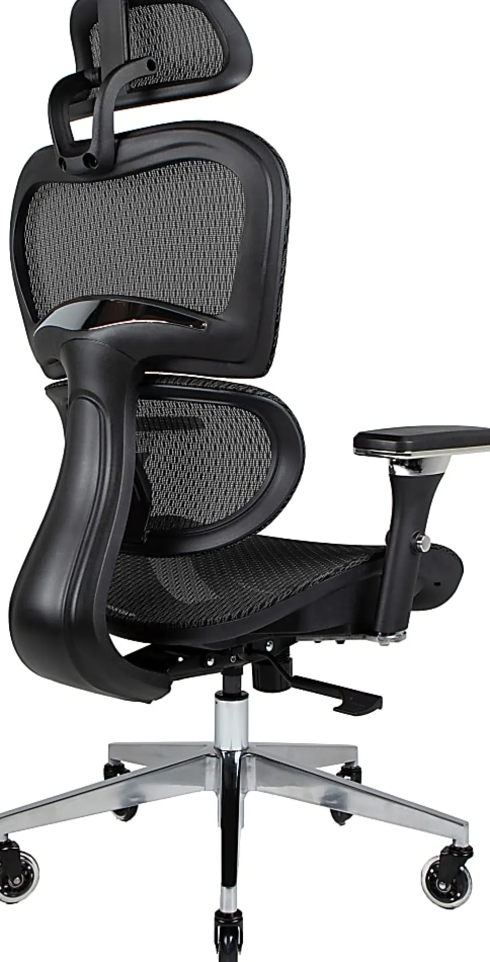Nouhaus Ergo3D Ergonomic Fabric High-Back Office Chair, Black Coffee