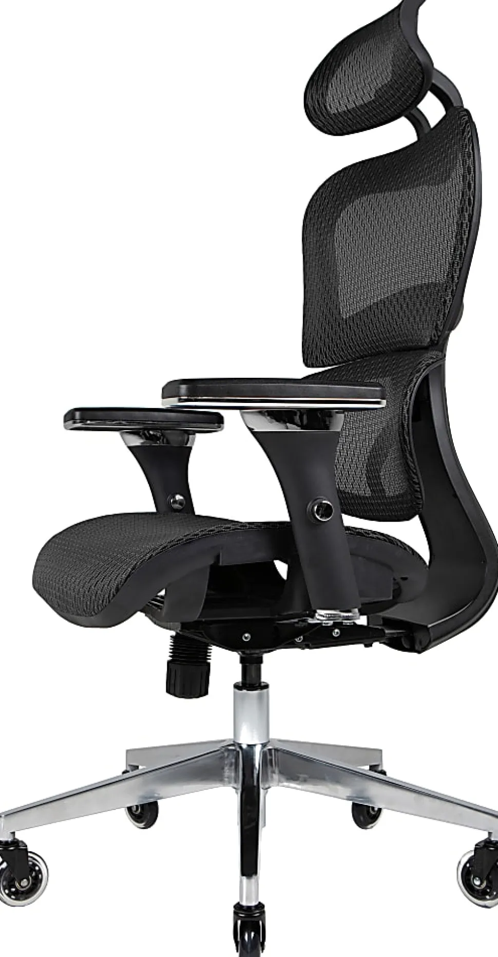 Nouhaus Ergo3D Ergonomic Fabric High-Back Office Chair, Black Coffee