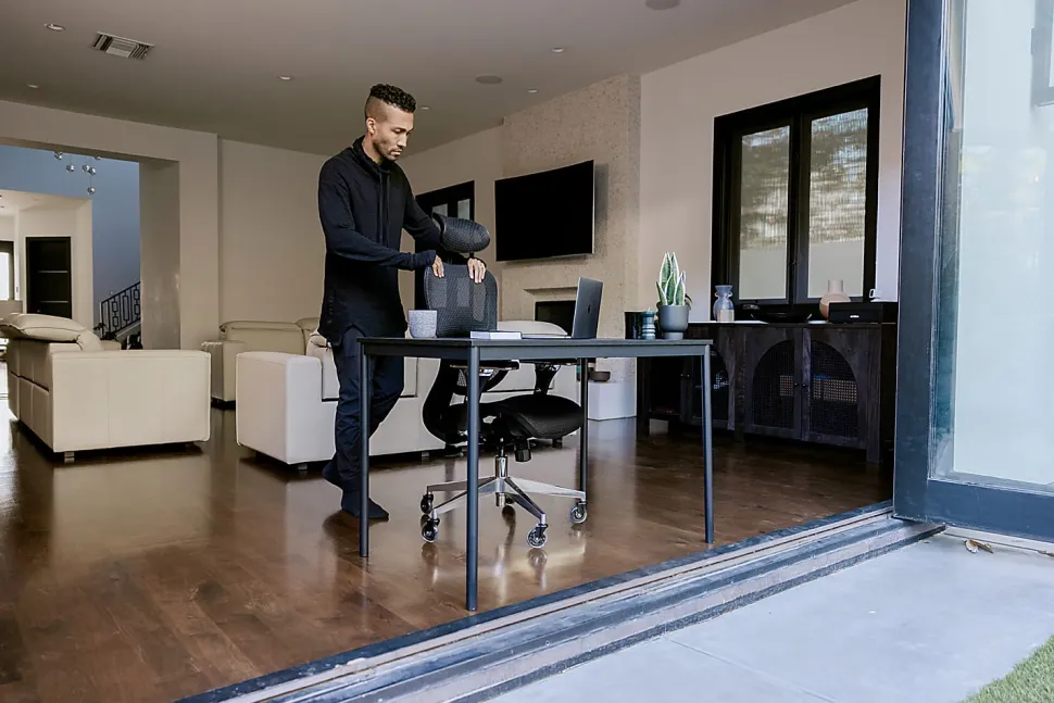 Nouhaus Ergo3D Ergonomic Fabric High-Back Office Chair, Black Coffee