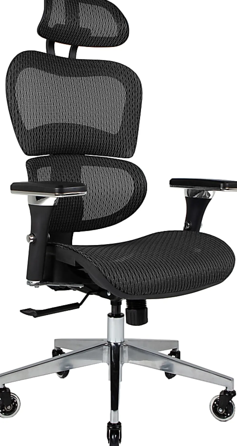 Nouhaus Ergo3D Ergonomic Fabric High-Back Office Chair, Black Coffee
