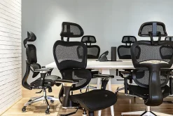 Nouhaus Ergo3D Ergonomic Fabric High-Back Office Chair, Black Coffee