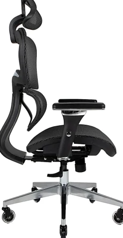 Nouhaus Ergo3D Ergonomic Fabric High-Back Office Chair, Black Coffee