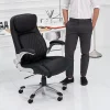 Nouhaus Posture Ergonomic PU Leather High-Back Executive Office Chair, Flat Black
