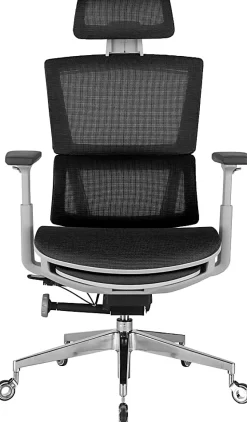 Nouhaus Rewind Ergonomic Fabric High-Back Executive Office Chair, Black