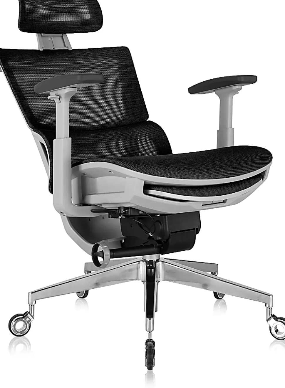 Nouhaus Rewind Ergonomic Fabric High-Back Executive Office Chair, Black