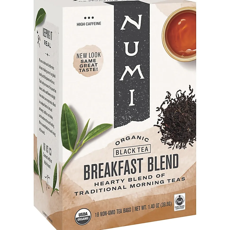 Numi® Organic Breakfast Blend Black Tea, Box Of 18
