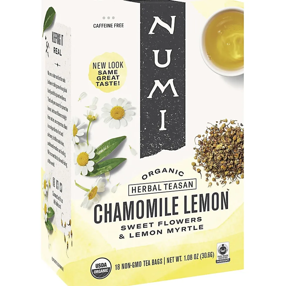 Numi® Organic Chamomile Lemon Herbal Tea, Box Of 18