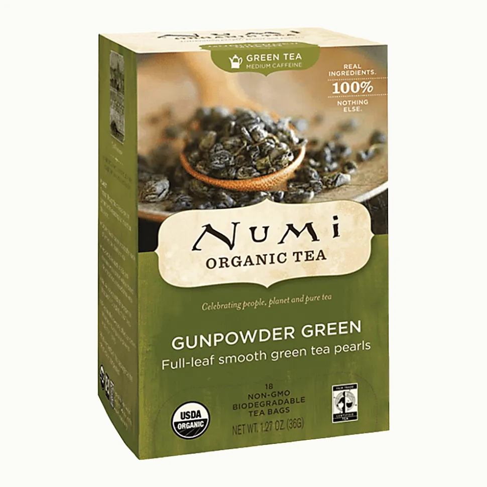 Numi® Organic Gunpowder Green Tea, Box Of 18