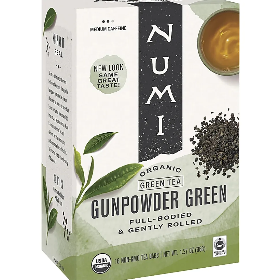 Numi® Organic Gunpowder Green Tea, Box Of 18