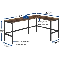 NuSparc L-Shape Metal Frame Desk - For - Table TopL-shaped Top - Contemporary Style
