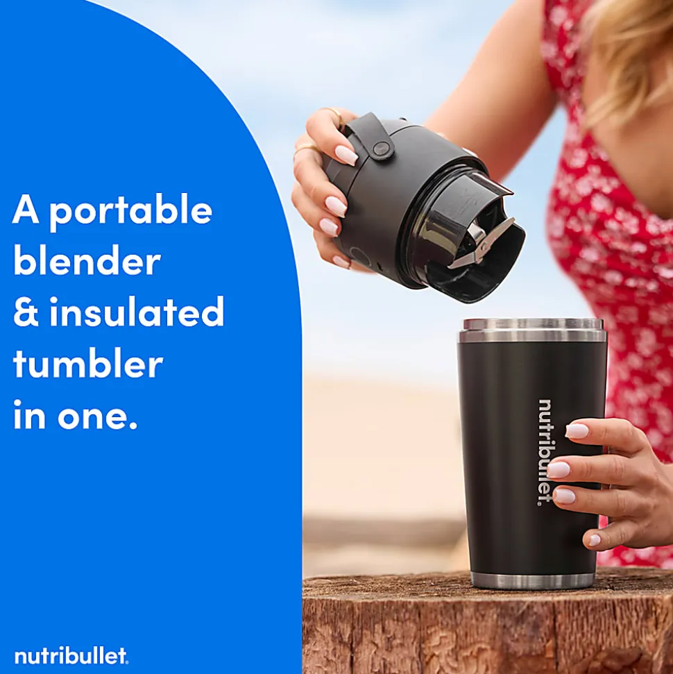 Nutribullet Flip Insulated Portable Blender, 20 Oz, Silver, Total Qty 1