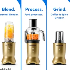 Nutribullet Ultra Plus+ 3-1 Compact Kitchen System, 32 Oz, Brass, Total Qty 1