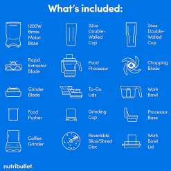 Nutribullet Ultra Plus+ 3-1 Compact Kitchen System, 32 Oz, Brass, Total Qty 1