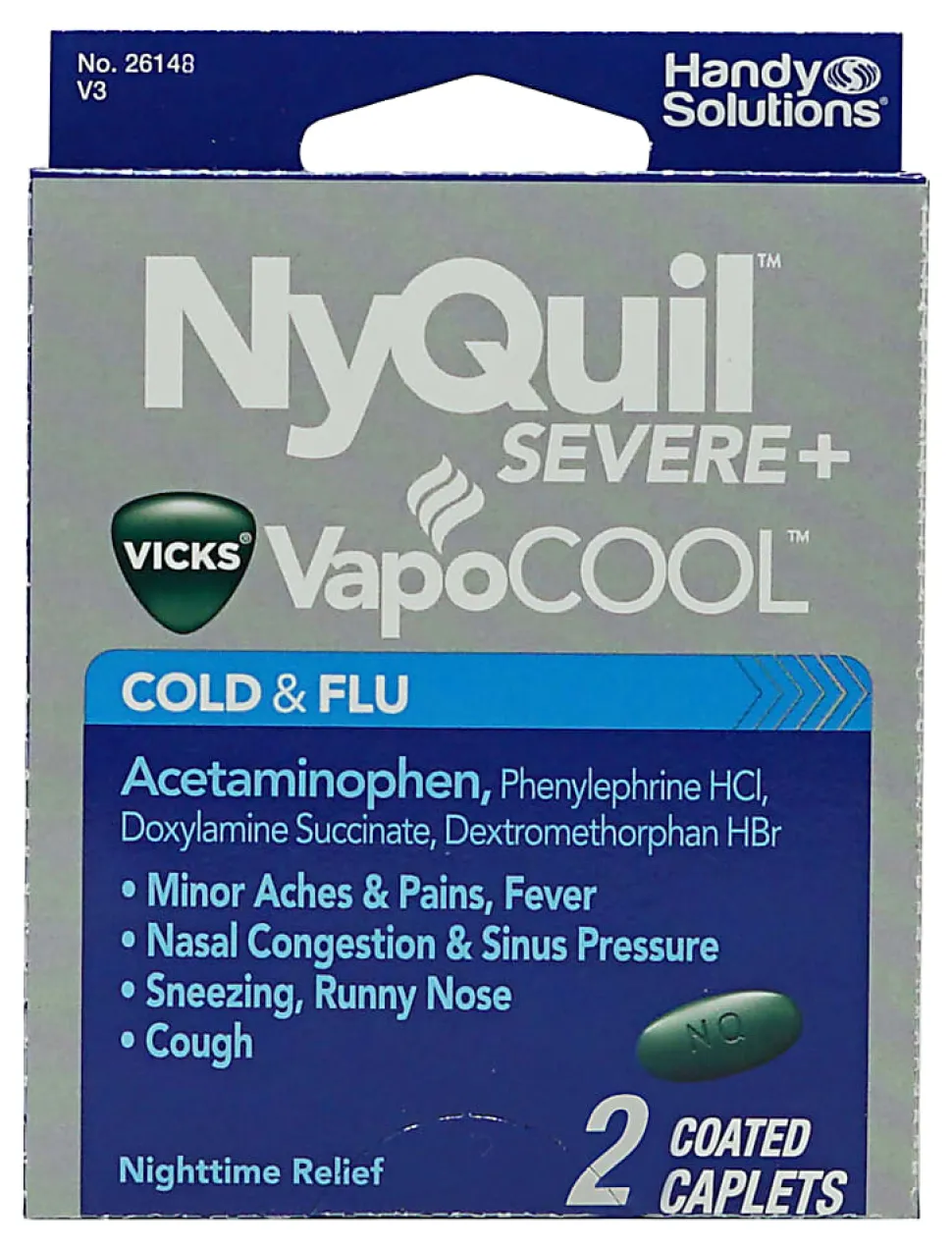NyQuil VapoCOOL Cold & Flu Relief Medicine, Pack Of 2 Caplets