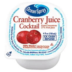 Ocean Spray Cranberry Juice, 4 Oz, Pack Of 48 Cups