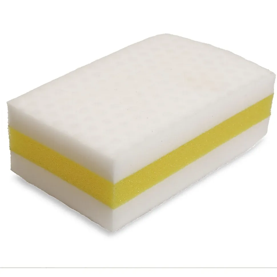 Ocedar Commercial MaxiClean Melamine Eraser Scrubber Sponges, 1-1/2" x 2-3/4", White, Pack Of 24 Sponges