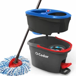 O-Cedar EasyWring RinseClean Spin Mop - MicroFiber Head - Washable, Reusable, Machine Washable, Refillable, Telescopic Handle - Multi - 1 Each