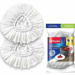 O-Cedar EasyWring Spin Mop Refill - MicroFiber - White - 2 / Pack