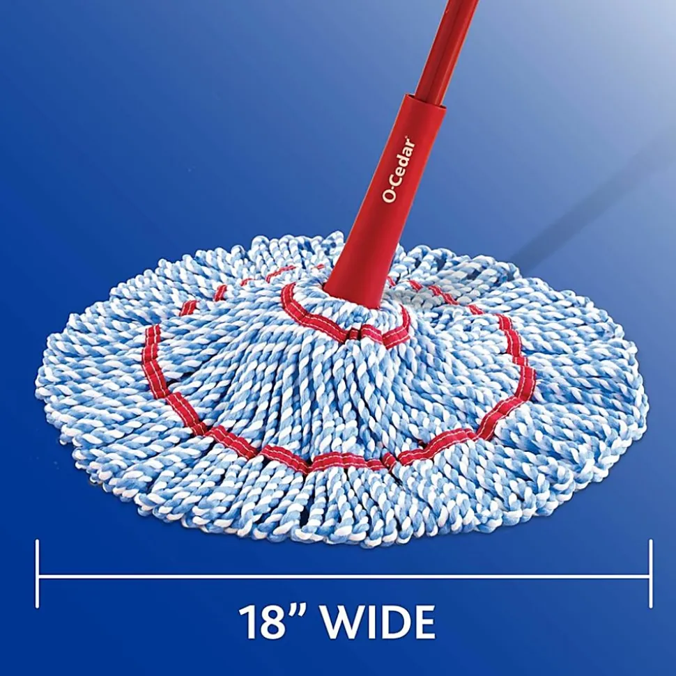 O-Cedar MicroTwist MAX Microfiber Mop - MicroFiber Head - Absorbent, Reusable, Machine Washable, Easy to Use, Comfortable Grip, Refillable - Multi