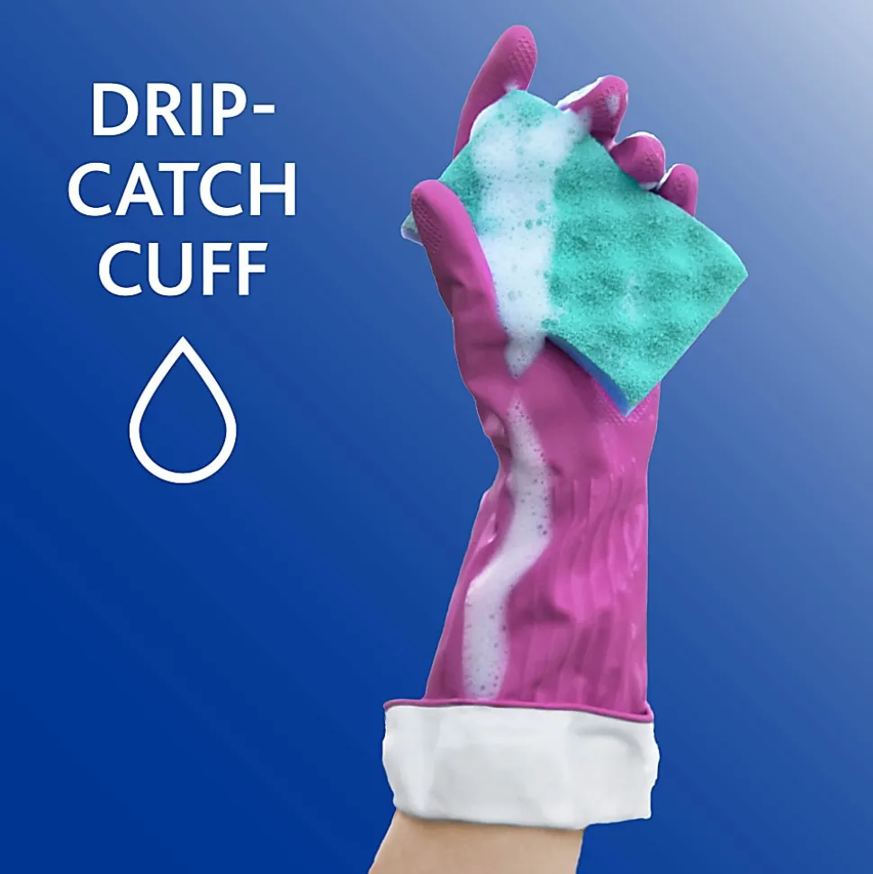 O-Cedar Playtex Living Gloves - Chemical, Bacteria Protection - Large Size - Latex, Neoprene, Nitrile - 166120