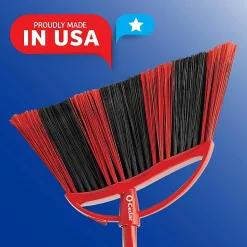 O-Cedar PowerCorner One Sweep Broom - Red, Black, Gray - 1 Each