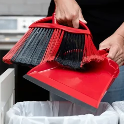 O-Cedar PowerCorner One Sweep Broom - Red, Black, Gray - 1 Each